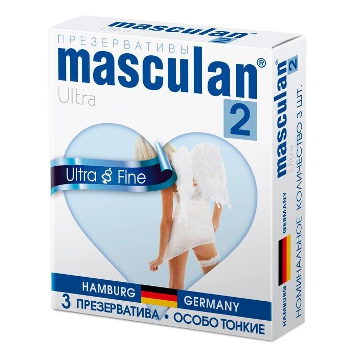 Презервативы Masculan-2 Ultra Fine особо тонкие обильная смазка 3 шт.