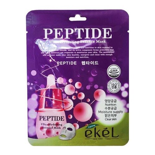 Маска для лица тканевая Ekel Ultra Hydrating Essence с пептидами 25 мл