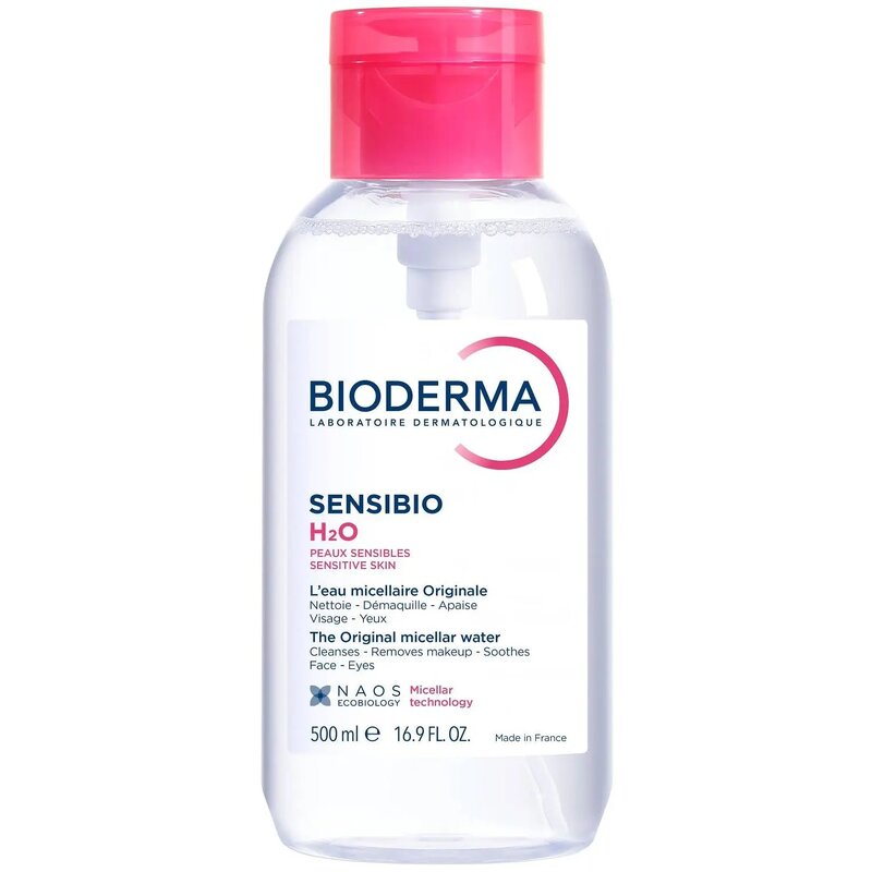Мицеллярная вода Bioderma Sensibio H2O очищающая с помпой 500 мл