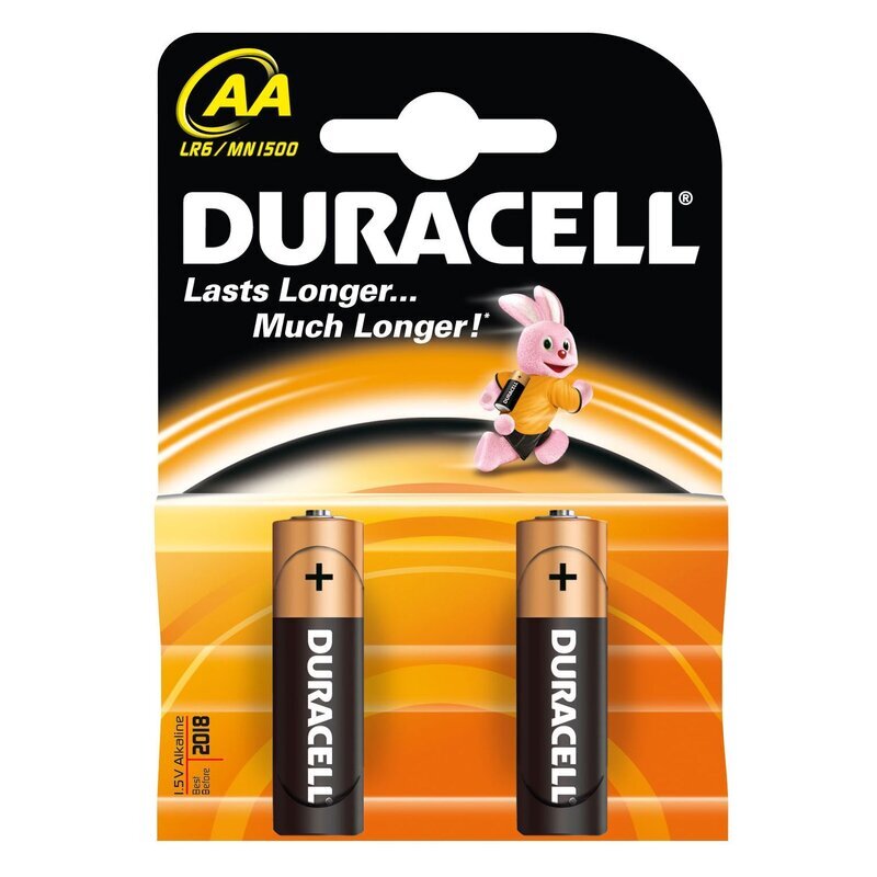 Duracell батарейка Алкалиновая Original LR6 AA 1,5V 2 шт.