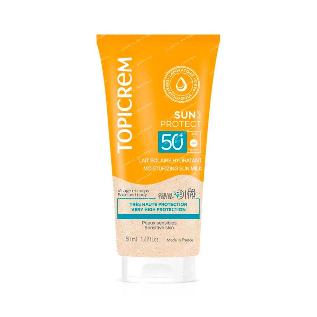 Солнцезащитное молочко для тела Топикрем (Topicrem) Sun Protect SPF50+ 50 мл