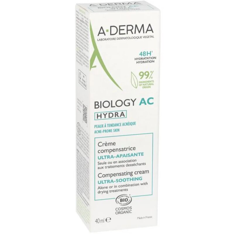 Крем для лица A-derma AC Hydra Biology восстанавливающий баланс ослабленной кожи туба 40 мл