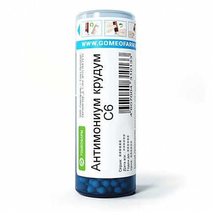 Антимониум крудум C6 5 гр гранулы гомеопатические 400 шт.