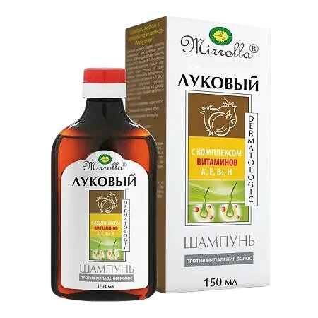 Шампунь для волос луковый Mirrolla с витаминами 150 мл