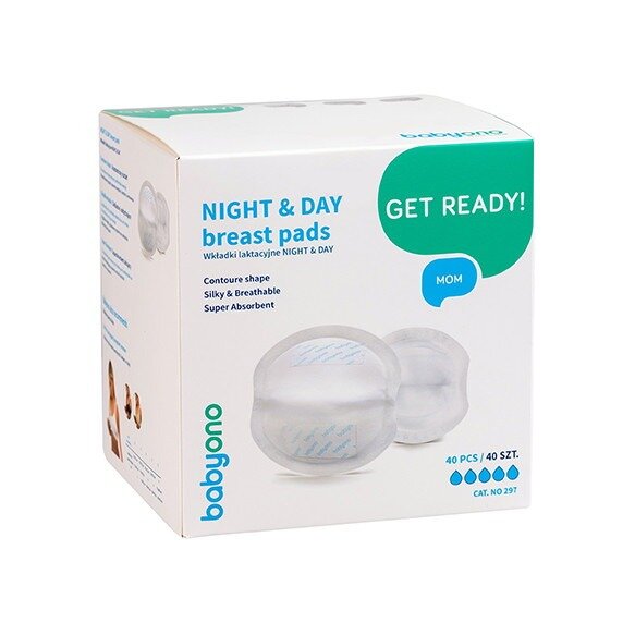 Вкладыши для груди BabyOno Night&Day с усиленной защитой 40 шт.