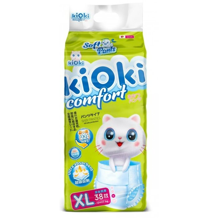 Kioki comfort soft подгузники-трусики размер xl 12-17 кг 38 шт.
