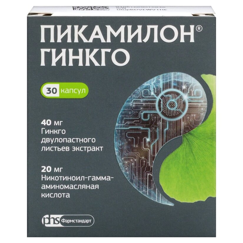 Пикамилон Гинкго капсулы 40 мг+20 мг 30 шт.