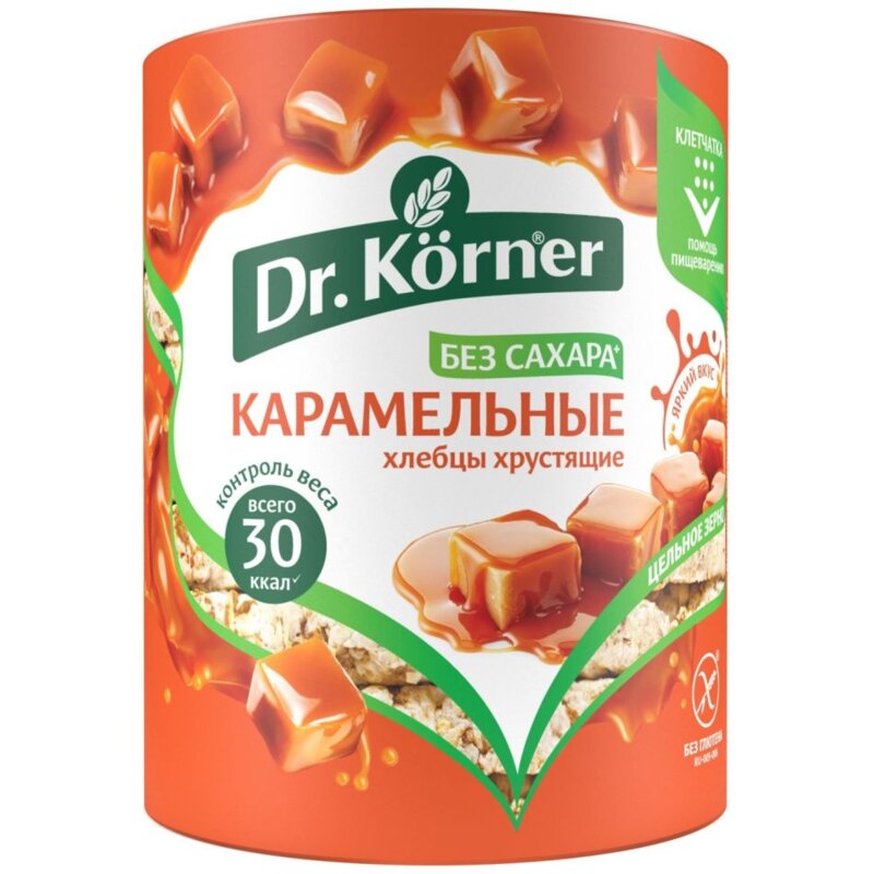 Хлебцы Dr.Korner Кукурузно-рисовые Карамельные 90 г