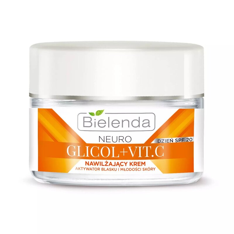Крем для лица дневной Bielenda neuro glicol+vit c увлажняющий для блеска и молодости spf 20 50 мл