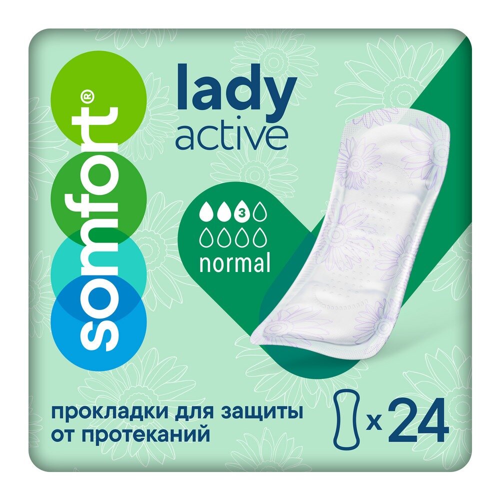 Прокладки Somfort Lady Active Normal 24 шт.