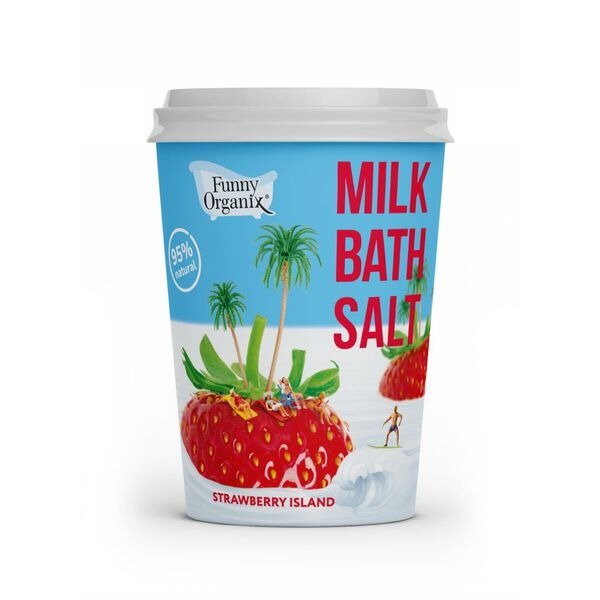 Соль молочная для ванн Funny organix strawberry island 500 г
