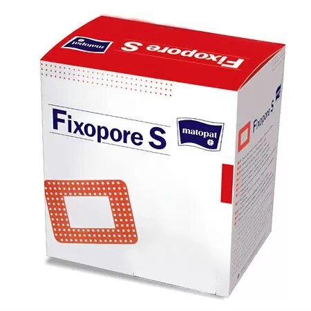 Повязка Matopat Fixopore S стерильная с впитывающей прокладкой 5х7,2 см 100 шт.