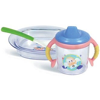 Сказка набор посуды 2813 тарелка+кружка 240мл+ложка+вилка