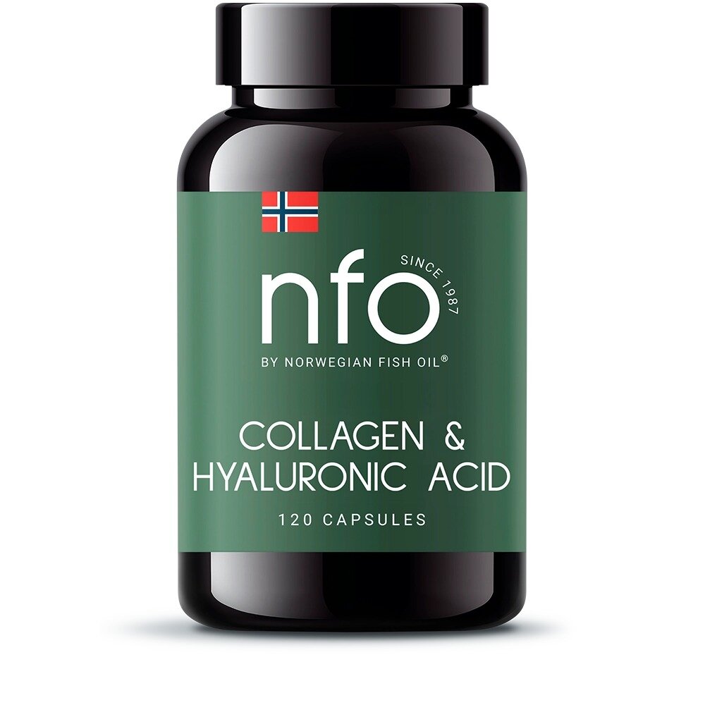 Коллаген и Гиалуроновая кислота NFO/Norwegian Fish Oil капсулы 120 шт.
