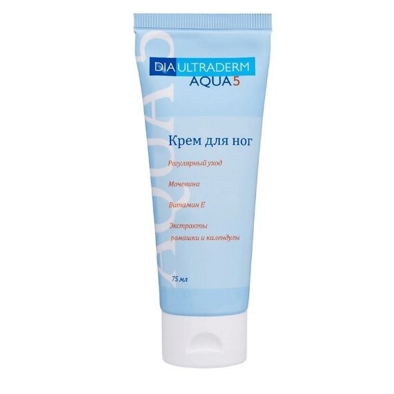 Крем Diaultraderm aqua 5 для ног регулярный уход 75 мл