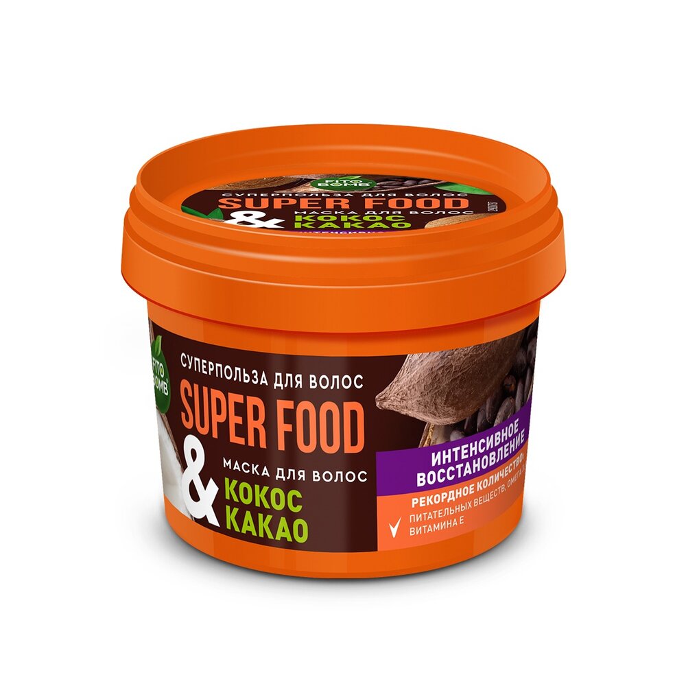 Маска для волос интенсивное восстановление Fito superfood кокос и какао 100 мл