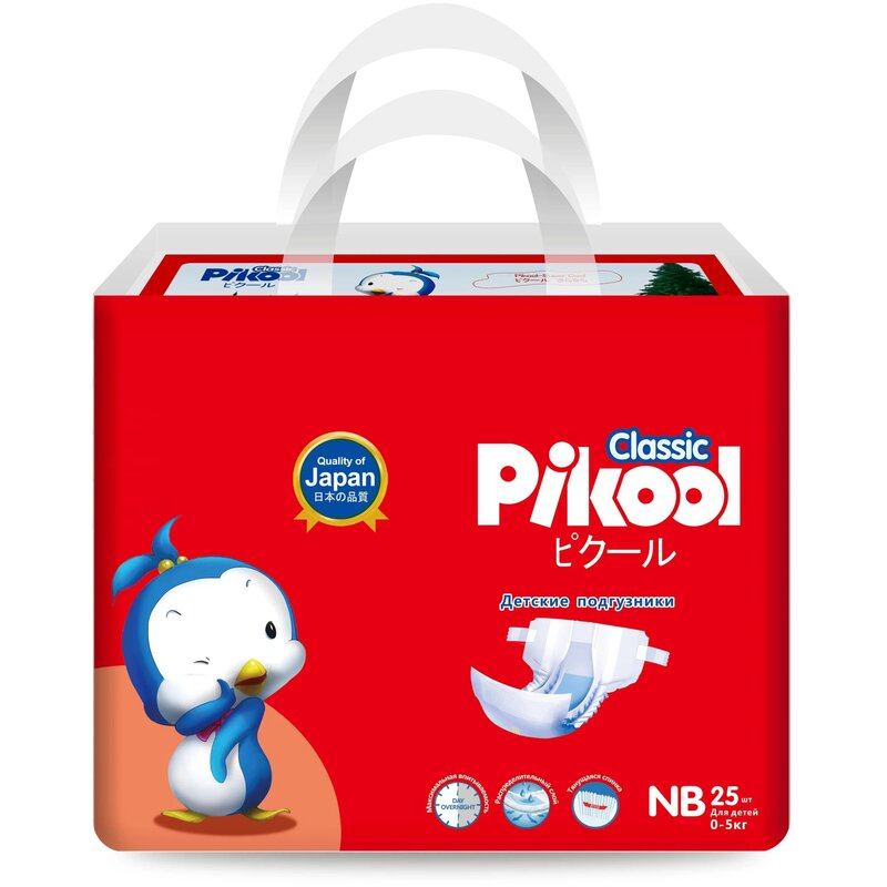 Подгузники детские Pikool Classic NB 0-5 кг 25 шт.