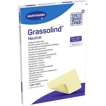 Мазевая повязка Hartmann Grassolind Neutral 7,5 см х 10 см 10 шт.
