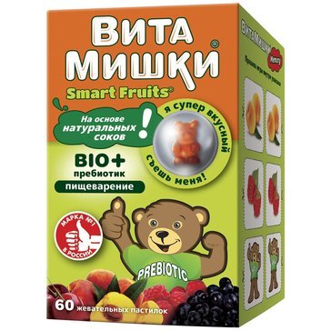 ВитаМишки Био+ пребиотик пастилки жевательные 60 шт.