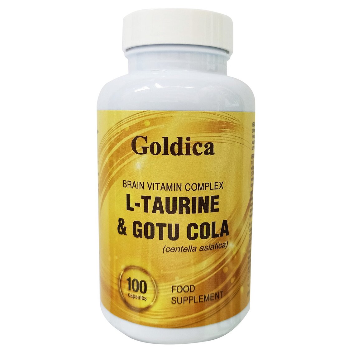 Витаминный комплекс (витамины группы В+Готу Кола) с L-таурином Goldica капсулы 100 шт.