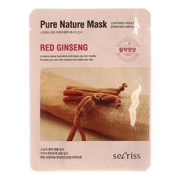 Маска для лица тканевая Anskin Secriss Pure Nature Red ginseng 25 мл