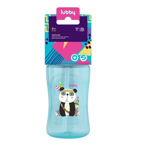 Поильник с трубочкой силиконовой, от 9 мес, 320 мл, арт. 11836/12