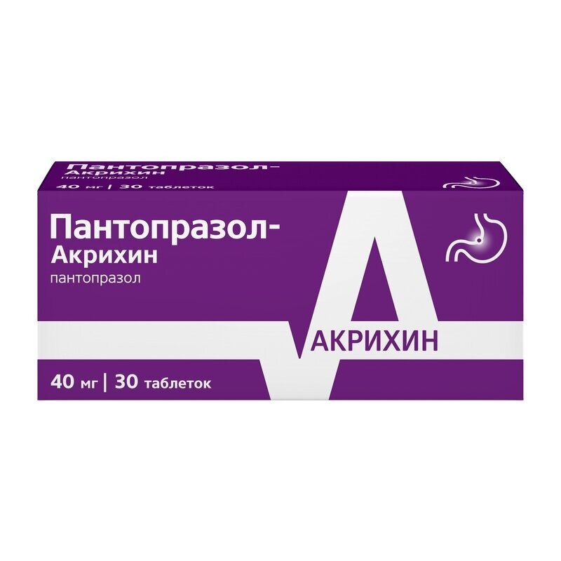 Пантопразол-Акрихин таблетки 40 мг 30 шт.