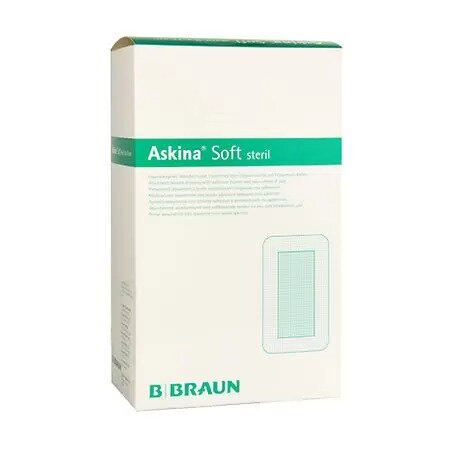 Повязка стерильная послеоперационная Askina Soft с абсорбирующей прокладкой 7.5х5см 50 шт.