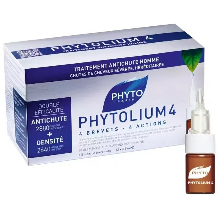 Сыворотка против выпадения волос Phyto Phytolium 4 Фитосольба ампулы 3,5 мл 12 шт.