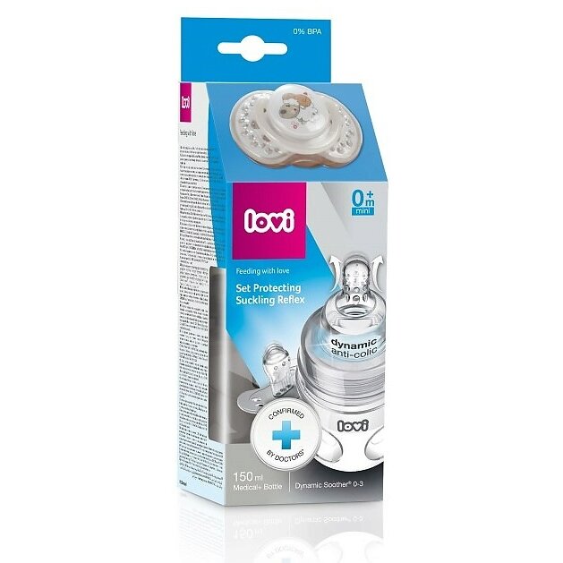 Бутылочка для кормления Лови (Lovi) с силиконовой пустышкой 0-3 мес. Anti-colic 150 мл