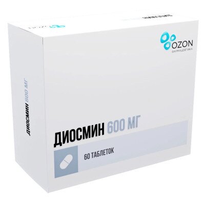 Диосмин таблетки п/об пленочной 600мг 60 шт. озон