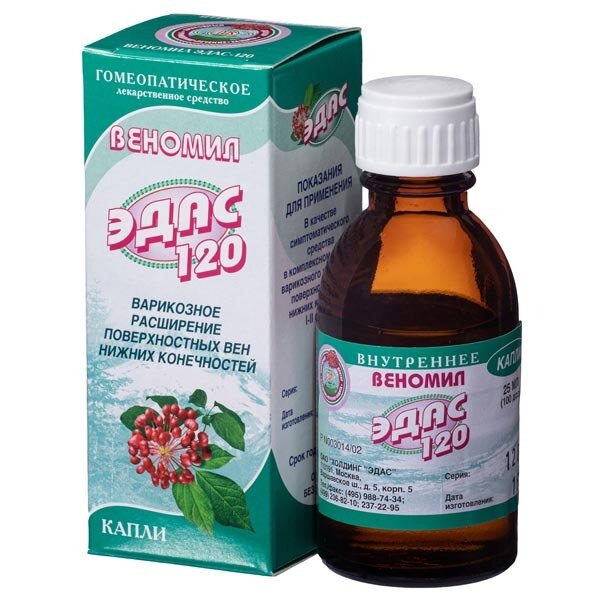 Веномил Эдас-120 капли для приема внутрь 100 доз 25 мл