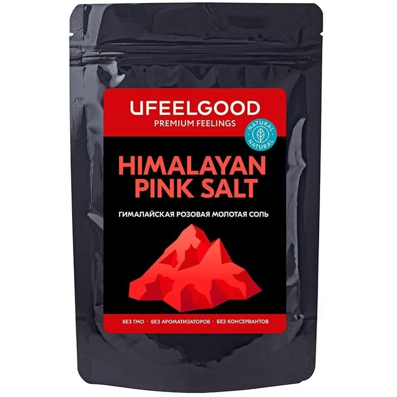 Ufeelgood соль гималайская 100% розовая 200 г