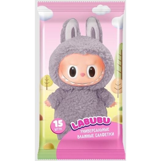 Влажные салфетки Labubu 15 шт.