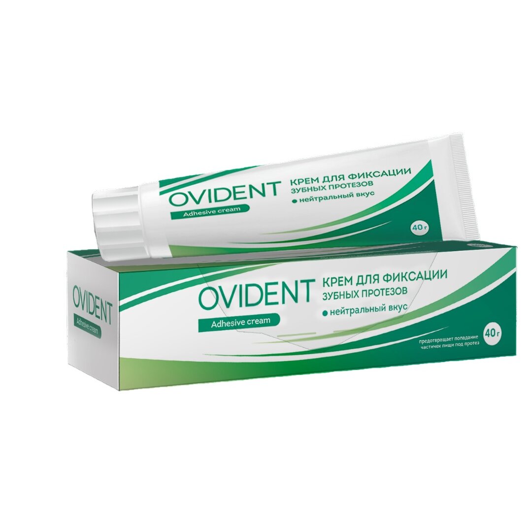 Крем Ovident для фиксации зубных протезов нейтральный вкус 40 г