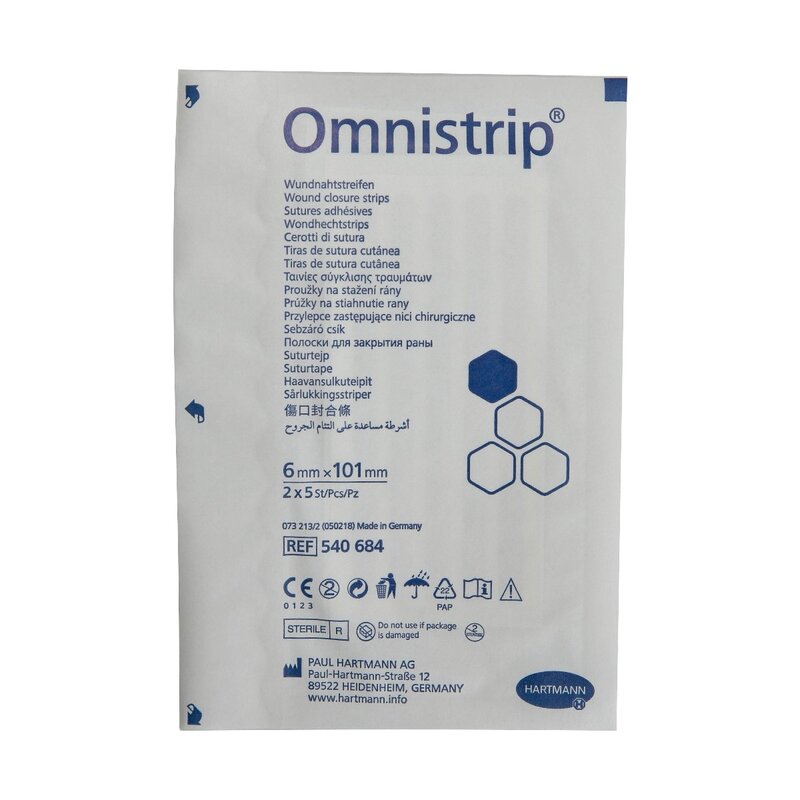 Пластырь Hartmann Omnistrip на операционные швы 6 х 101 мм 10 шт.