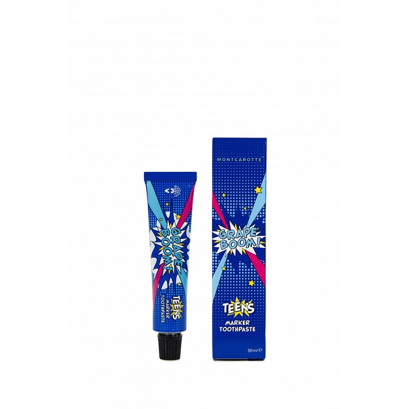 Зубная паста-маркер детская с 7 лет MontCarotte виноградный взрыв 30 мл