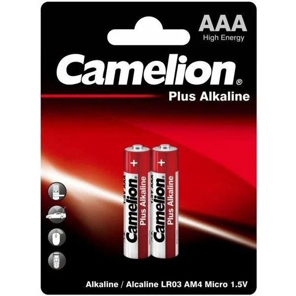 Батарейки алкалиновые lr03 aaa Camelion plus alkaline 2 шт.