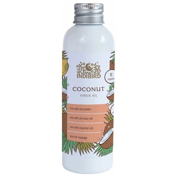 Масло для ухода за кожей Indibird Coconut Oil Virgin Кокос холод отжим средство для загара 150 мл