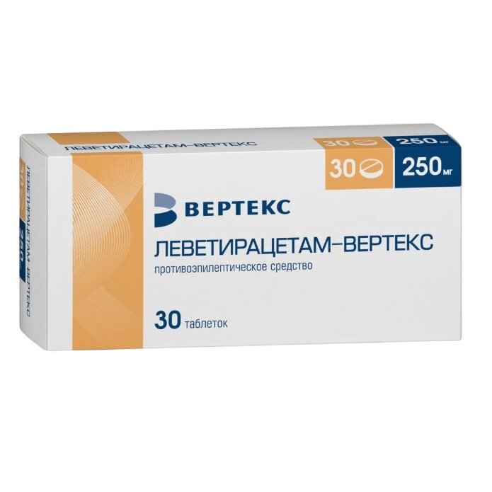 Леветирацетам-Вертекс таблетки 250 мг 30 шт.