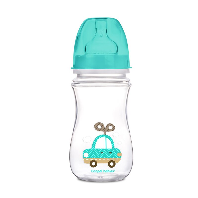 Бутылочка Canpol Babies Easy Start антиколиковая с широким горлышком пластиковая 3 мес+ 240 мл