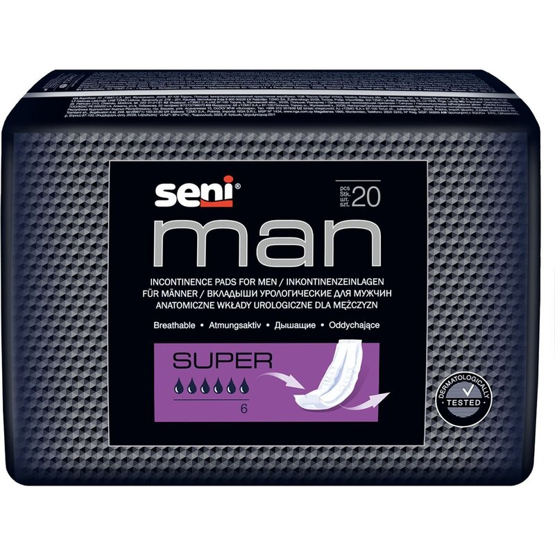 Вкладыши урологические мужские Seni Man Super 20 шт.