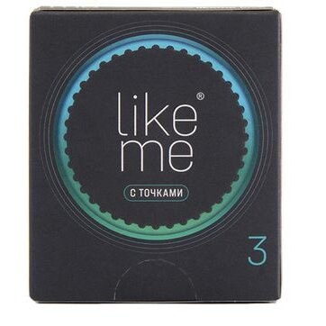 Презервативы Like Me с точками 3 шт.