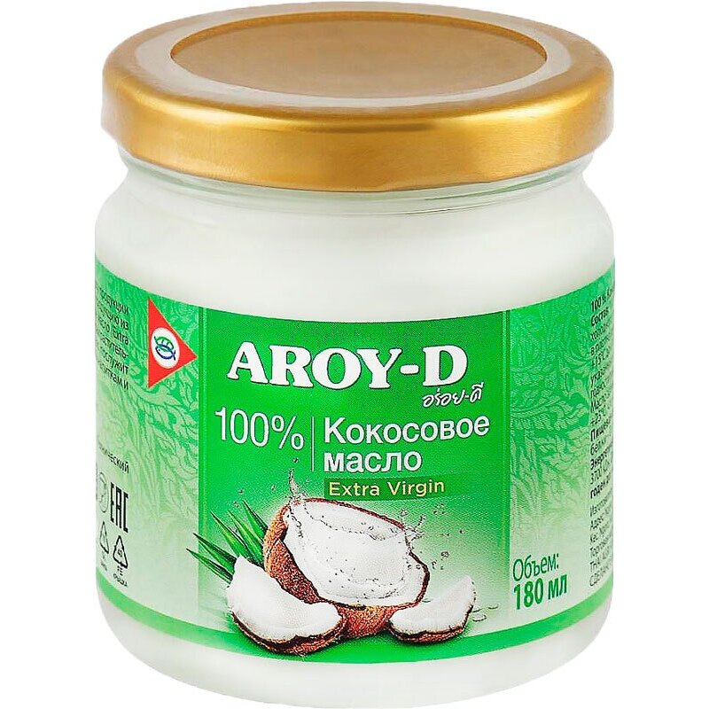 Кокосовое масло Aroy-D Extra Virgin 180 г