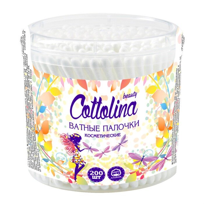 Ватные палочки Cottolina банка 200 шт.