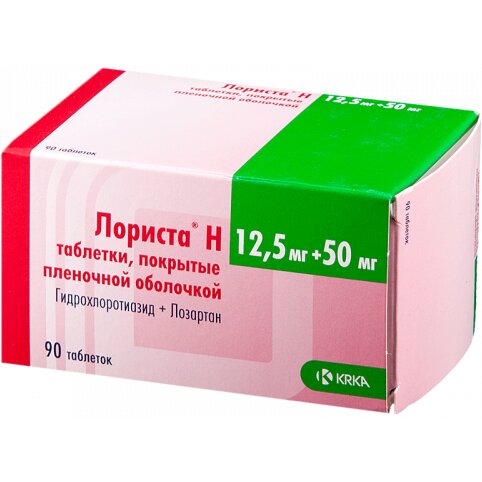 Лориста Н таблетки 12,5+50 мг 90 шт.
