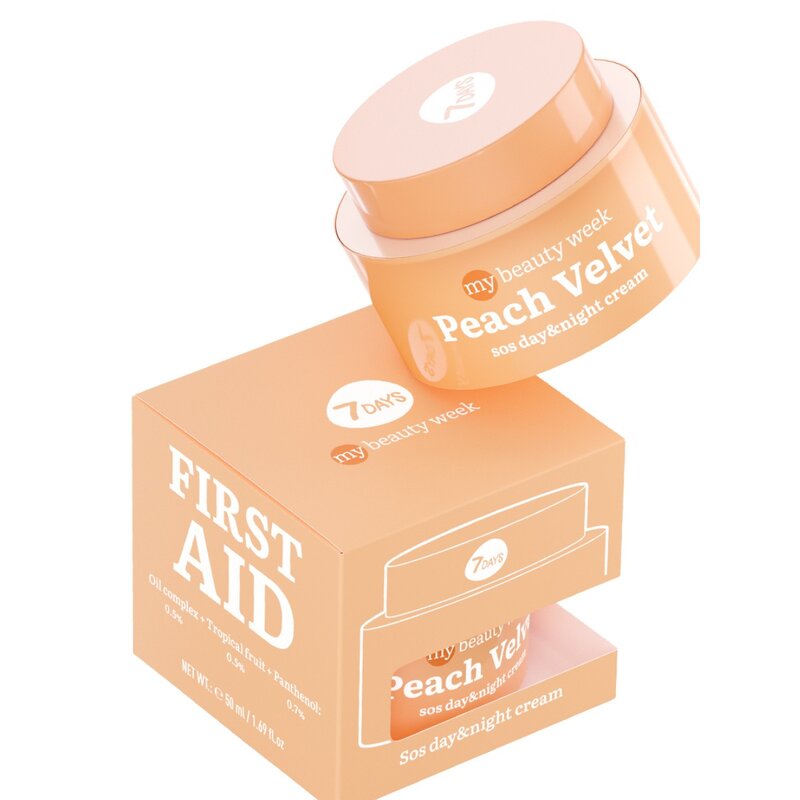 Крем для лица 7 days My beauty week Peach velvet восстанавливающий с пантенолом 50 мл