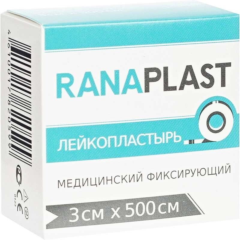 Пластырь Ranaplast тканевый катушка 3х500 см