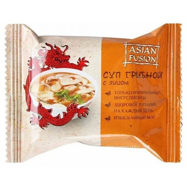 Суп Asian Fusion быстрого приготовления грибной с яйцом 12 г