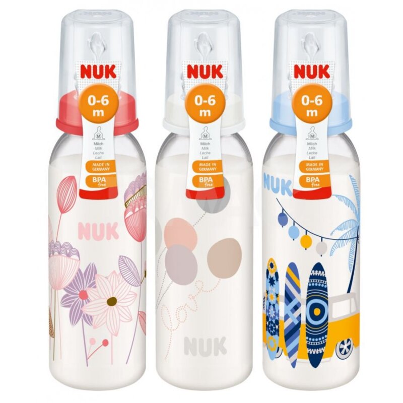 Nuk Classic бутылочка с силиконовой соской 0-6 мес. 240 мл 1 шт.